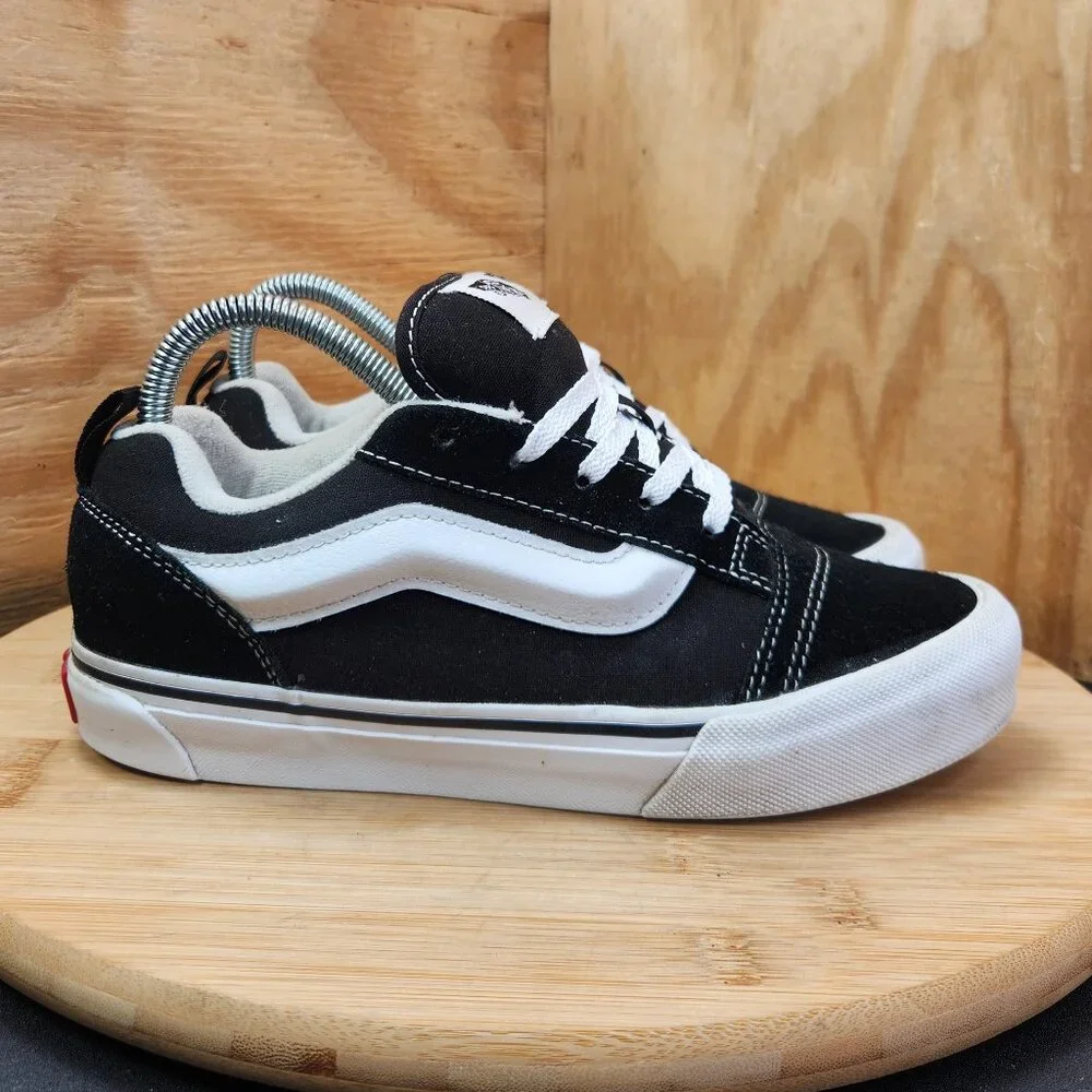 Vans Knu Low Boys Black Sneakers Size 5